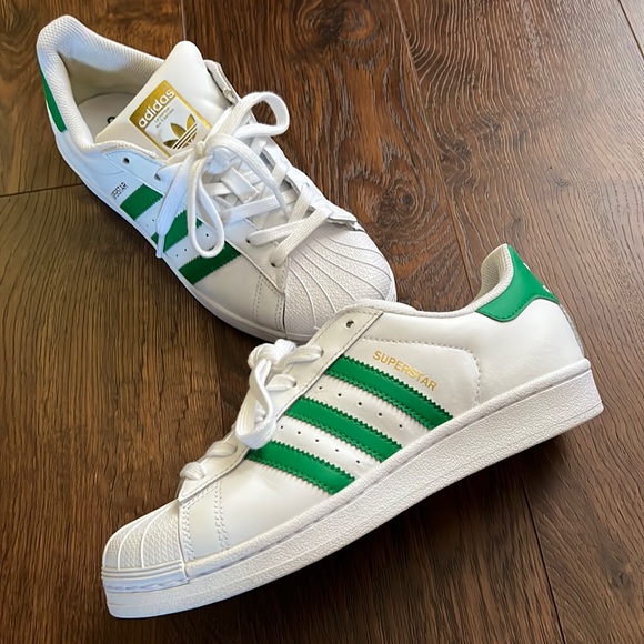 adidas Shoes Adidas Superstar Shell Toe Originals Green Gold 65
